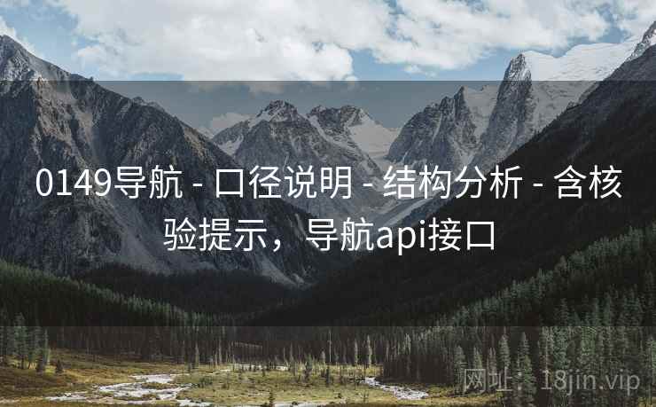 0149导航 - 口径说明 结构分析 含核验提示，导航api接口  第2张